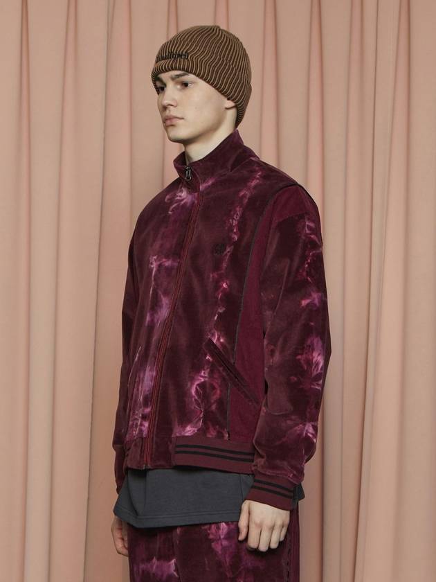 Velour Corduroy Blouson Track Jacket Burgundy - UNALLOYED - BALAAN 3