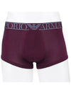 Men's Logo Band Stretch Boxer Trunk Briefs Burgundy - EMPORIO ARMANI - BALAAN 2