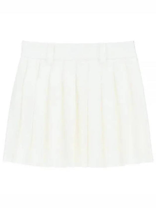 mini pleated skirt white - MIU MIU - BALAAN 2