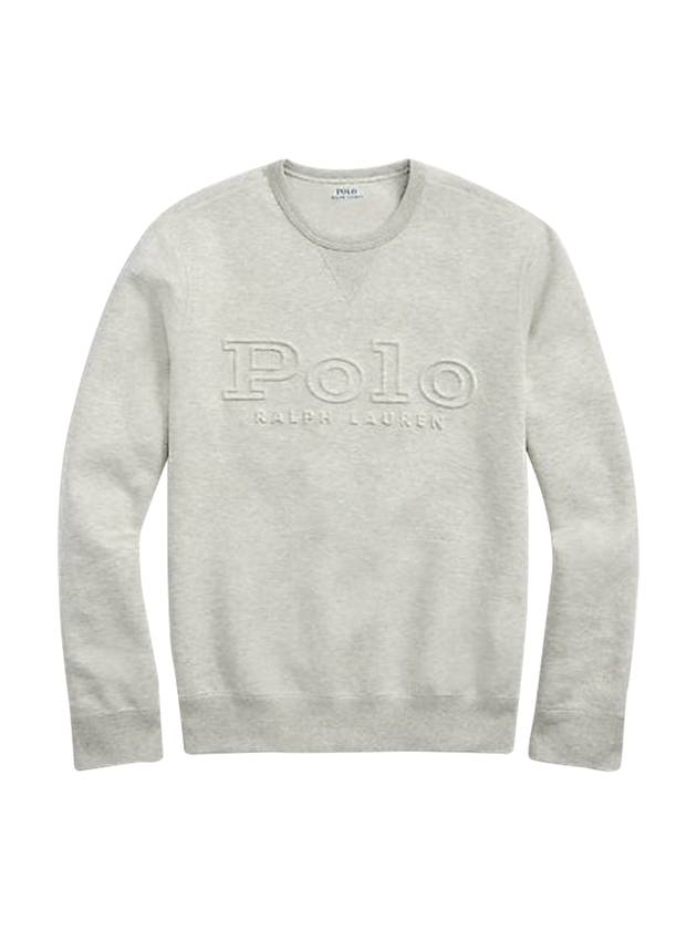 Emboss Logo Lettering Sweatshirt Grey - POLO RALPH LAUREN - BALAAN 1