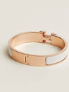 Clic H Bracelet Rose Gold Blanc - HERMES - BALAAN 7