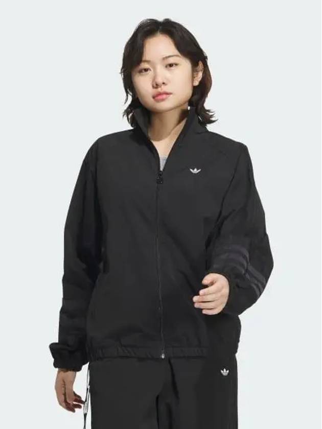 Ruched Zipper Track Jacket Black - ADIDAS - BALAAN 2