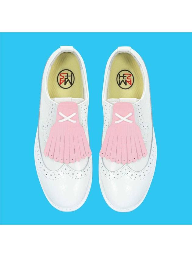 Natural leather 4WAY tassel decoration high up balance handmade golf shoes spikeless white MSH00808 - MAHES - BALAAN 5