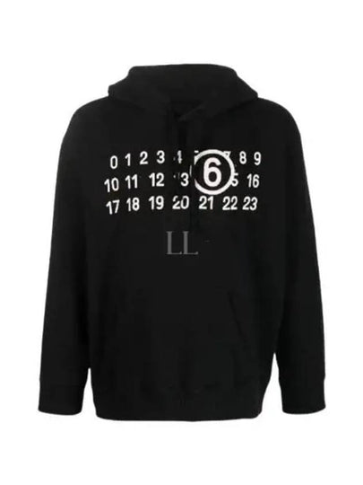 Number Logo Hoodie Black - MAISON MARGIELA - BALAAN 2