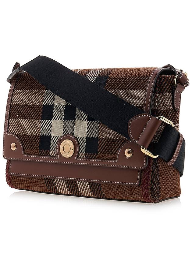 Knot Knit Check Pattern Shoulder Bag Brown - BURBERRY - BALAAN 3