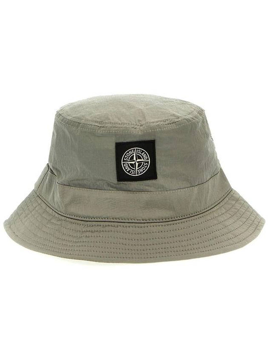 Logo Patch Nylon Metal Bucket Hat Green - STONE ISLAND - BALAAN 1