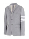 Men's 4 Bar Classic Loopback Sports Jacket Grey - THOM BROWNE - BALAAN 3