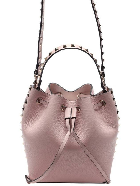 Women's Rockstud Bucket Bag Pink - VALENTINO - BALAAN 2