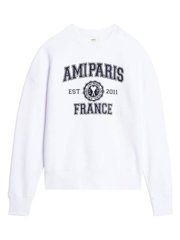 Logo Print Sweatshirt White - AMI - BALAAN 2