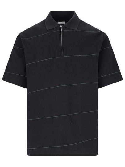 logo embroidered striped polo shirt 8083718 - BURBERRY - BALAAN 2