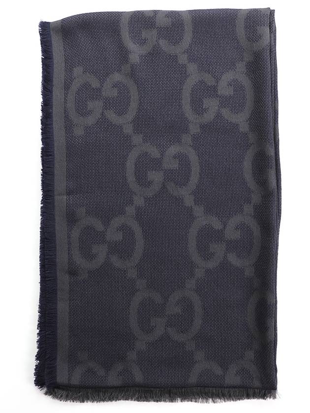 GG Wool Jacquard Muffler Black - GUCCI - BALAAN 4