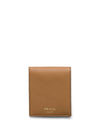 Leather Half Wallet Green - PRADA - BALAAN 1