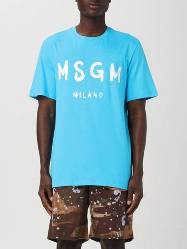 Short Sleeve T-Shirt 3640MM510247002 84 Turquoise - MSGM - BALAAN 1