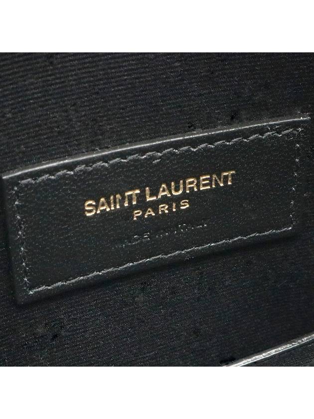 Black smooth calfskin gold plated monogram bill pouch - SAINT LAURENT - BALAAN 10