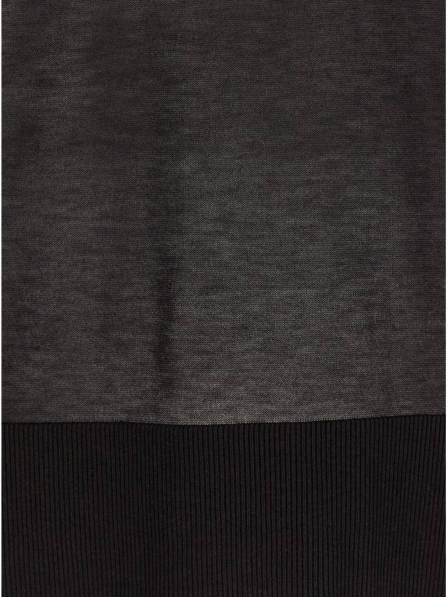 Black T-Shirt With V Neck And Ribbed Trims In Cotton And Silk Blend Woman - MICHAEL KORS - BALAAN 3