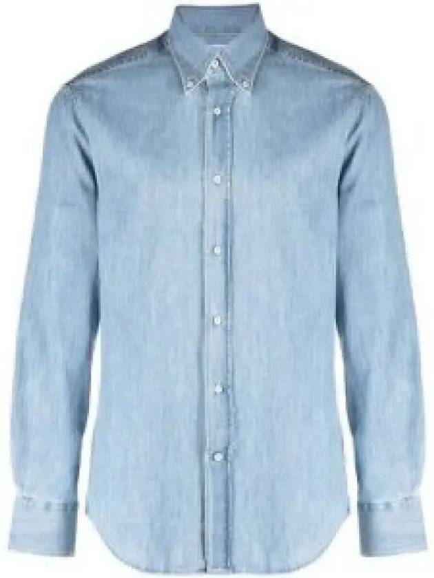 Denim Long Sleeve Shirt Light Blue - BRUNELLO CUCINELLI - BALAAN 2