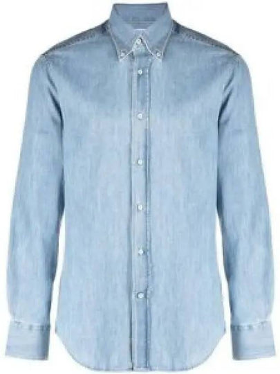 Denim Long Sleeve Shirt Light Blue - BRUNELLO CUCINELLI - BALAAN 2