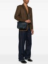 Military Leather Messenger Bag Deep Navy - LOEWE - BALAAN 4