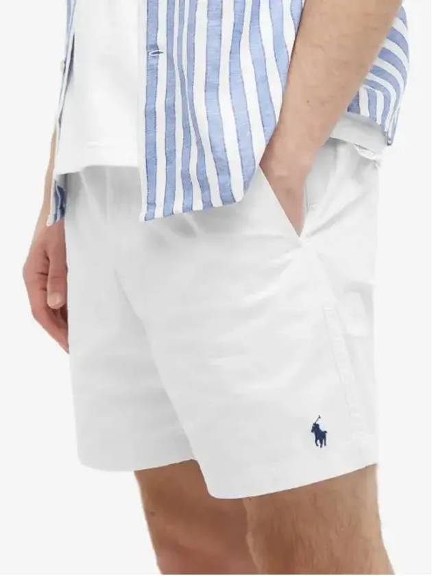 Men's Embroidered Pony Prepster Shorts White - POLO RALPH LAUREN - BALAAN 3