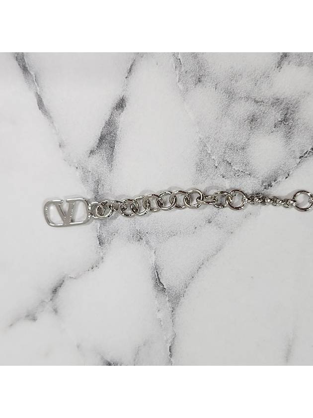 V Logo Bracelet Silver - VALENTINO - BALAAN 8