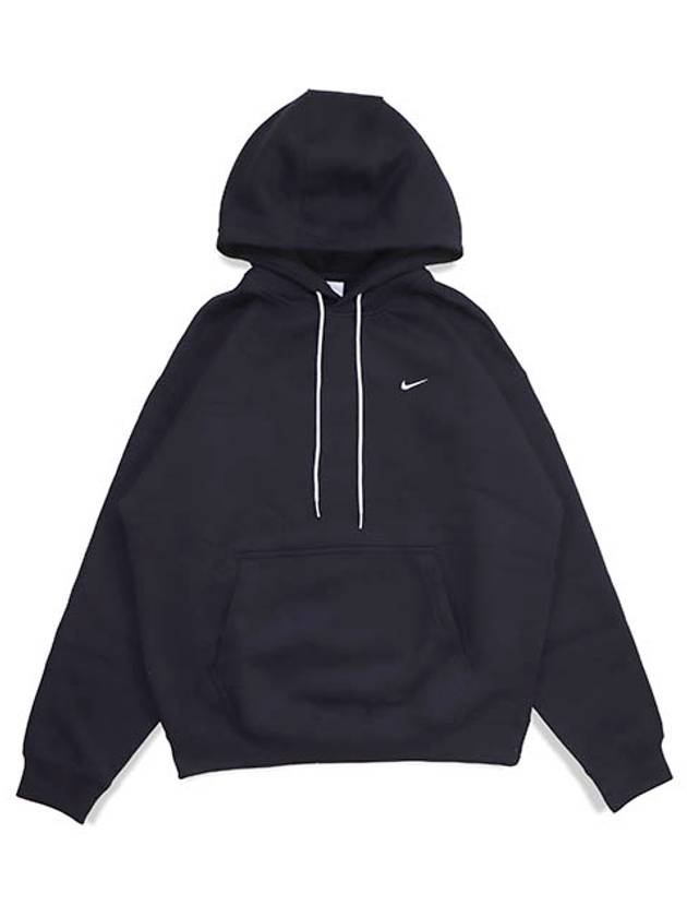 Swoosh Crew Neck Brushed Hoodie Black - NIKE - BALAAN 2