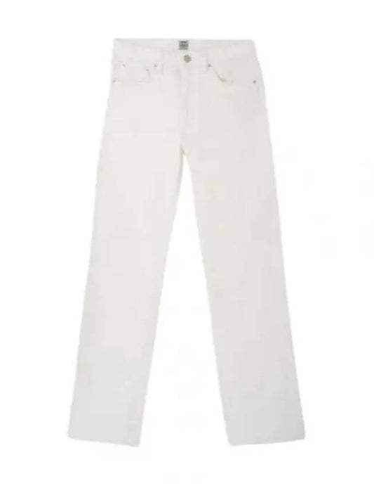 Women's Twisted Seam Straight Jeans Off-White - TOTEME - BALAAN 2