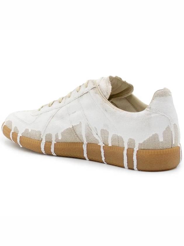 Men's Replica Paint German Army Low Top Sneakers White - MAISON MARGIELA - BALAAN 5