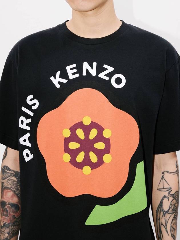 Pop Print Short Sleeve T-Shirt Black - KENZO - BALAAN 7