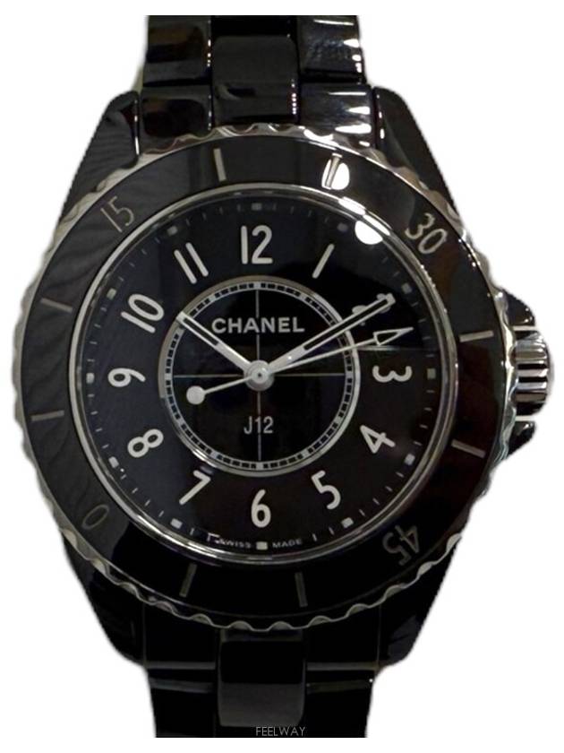 Clover J12 Women s Watch 33MM Black Ceramic Steel H5695 - CHANEL - BALAAN 1