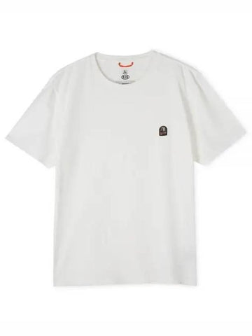 Men s Logo Patch Off White Short Sleeve T Shirt PMTEEBT02 505 1157285 - PARAJUMPERS - BALAAN 1