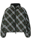 Check Reversible Down Padding Green - BURBERRY - BALAAN 1