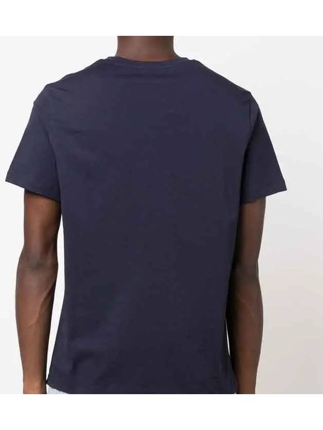 Men's Item Logo Cotton Short Sleeve T-Shirt Navy - A.P.C. - BALAAN 5