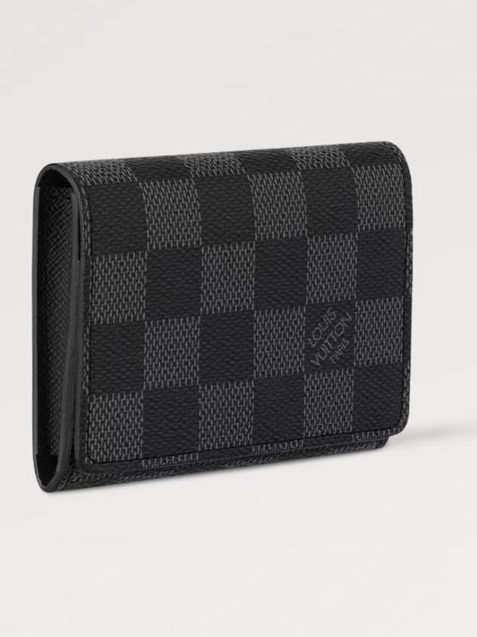 Damier Graphite Envelope Business Card Wallet Black - LOUIS VUITTON - BALAAN 2