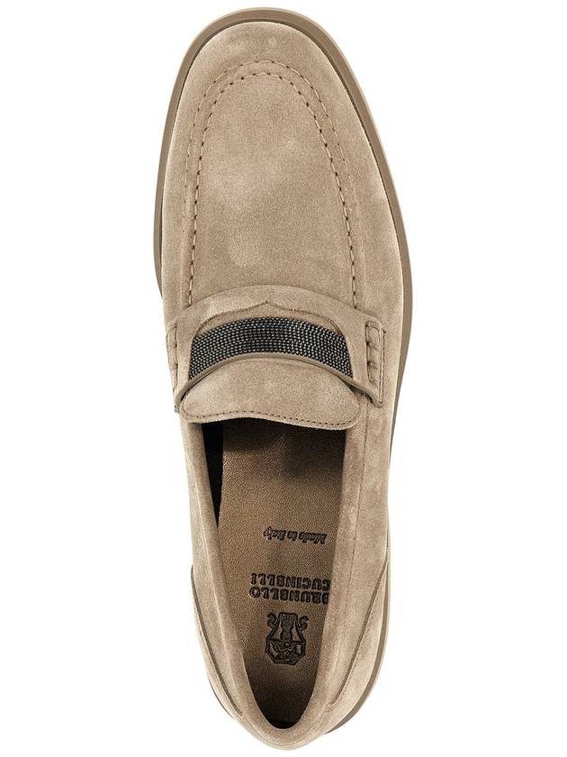 Monili Suede Penny Loafers Brown - BRUNELLO CUCINELLI - BALAAN 5