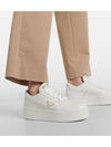 Downtown Bold Leather Low Top Sneakers White - PRADA - BALAAN 3