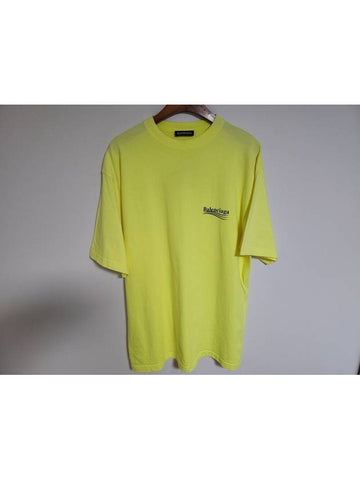 XS Neon Wave Logo Overfit Short Sleeve T Shirt 641675 TJVF7 - BALENCIAGA - BALAAN 1