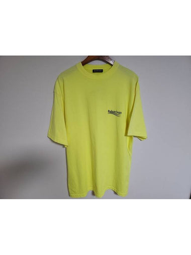 XS Neon Wave Logo Overfit Short Sleeve T Shirt 641675 TJVF7 - BALENCIAGA - BALAAN 1