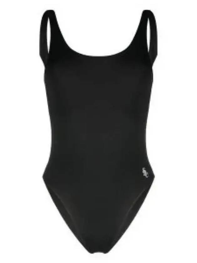 Carla SRC Logo Print One Piece Swimsuit Black - SPORTY & RICH - BALAAN 2