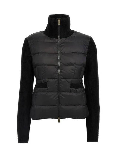 Padded wool zip up cardigan black - MONCLER - BALAAN 2