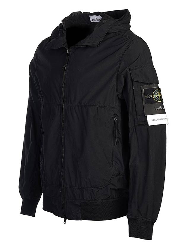 Men's Wappen Patch Naslan Watro Hooded Jacket Black - STONE ISLAND - BALAAN 3