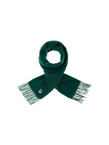 PS Zebra Patch Wool Scarf Green - PAUL SMITH - BALAAN 1