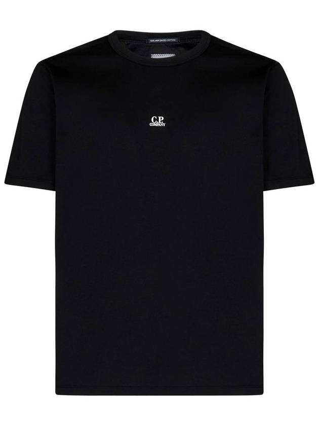 70/2 Mercerized Jersey Logo Short Sleeve T-Shirt Black - CP COMPANY - BALAAN 2