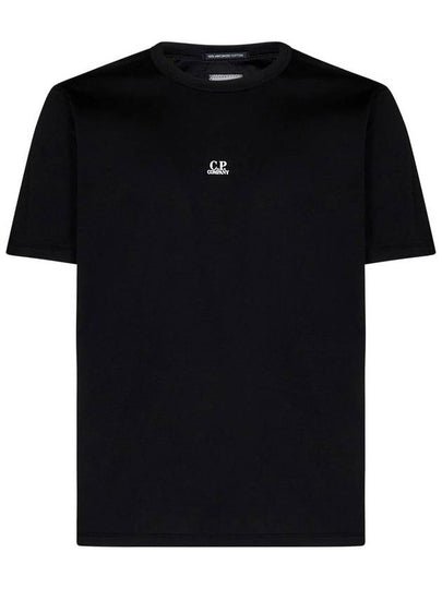 70/2 Mercerized Jersey Logo Short Sleeve T-Shirt Black - CP COMPANY - BALAAN 2