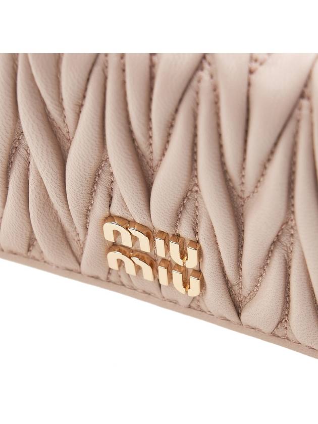 Matelasse Nappa Leather Card Wallet Pink - MIU MIU - BALAAN 7