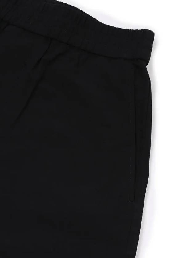 Mini Logo Embellished Pocket Cotton Straight Pants Black - AMI - BALAAN 6