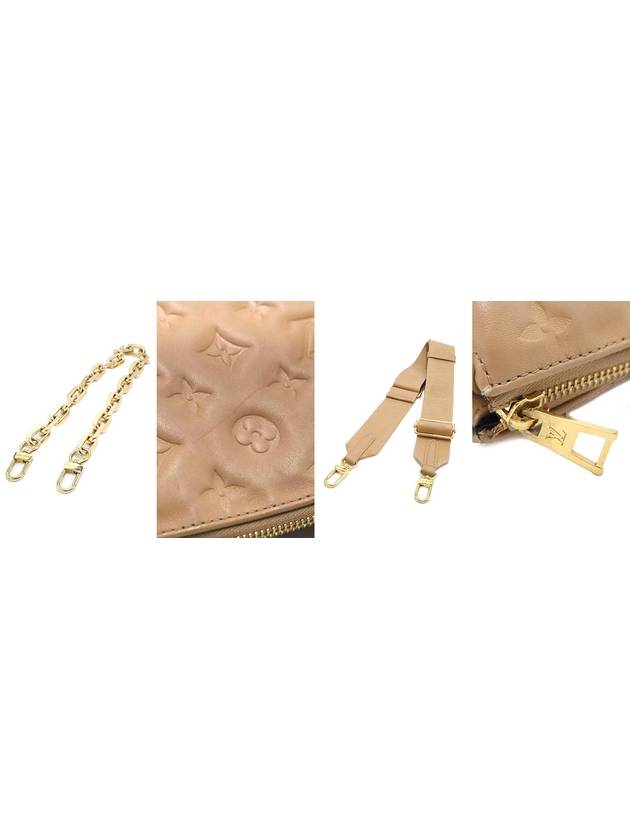 Women s Louis Vuitton M57791 Camel Beige Monogram Lambskin Kusang PM 2WAY gt bag Gangbuk used luxury goods - LOUIS VUITTON - BALAAN 11