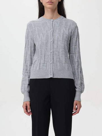 Cardigan logato Twinset in misto cashmere - TWINSET - BALAAN 1