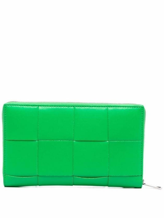 Intrecciato Zipper Long Wallet Green - BOTTEGA VENETA - BALAAN 1