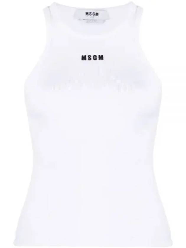 Embroidered Logo Sleeveless White - MSGM - BALAAN 2