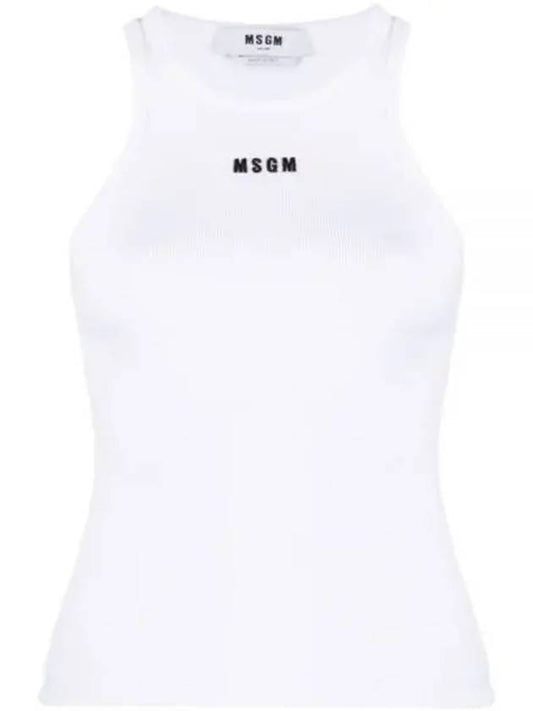 Embroidered Logo Sleeveless White - MSGM - BALAAN 2